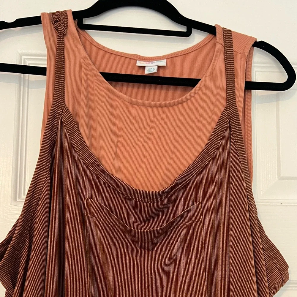 LuLaRoe Tank/Spaghetti Strap Rust Jumpsuit - Picture 3 of 6